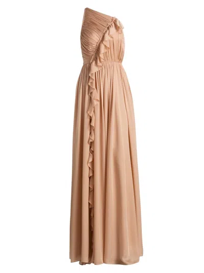 Ulla Johnson Women's Pleated Silk Gown In Sand