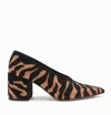 Ulla Johnson Polline Mixed Leather Block-heel Pumps In Animal Print