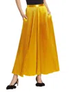 Ulla Johnson Rami Pleated Midi Skirt In Yellow Gold Polyester In Sunsprite