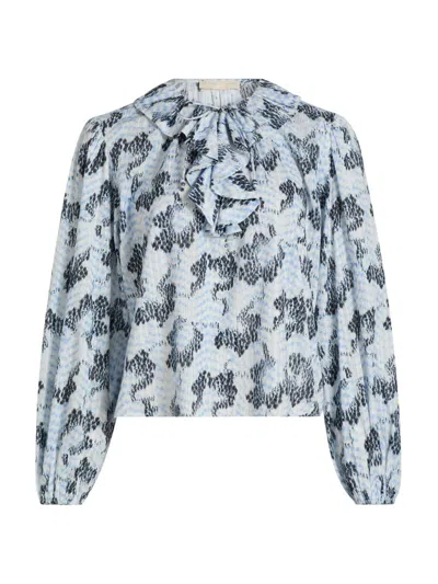 Ulla Johnson Women's Siena Snakeskin-printed Cotton-blend Top In Multi