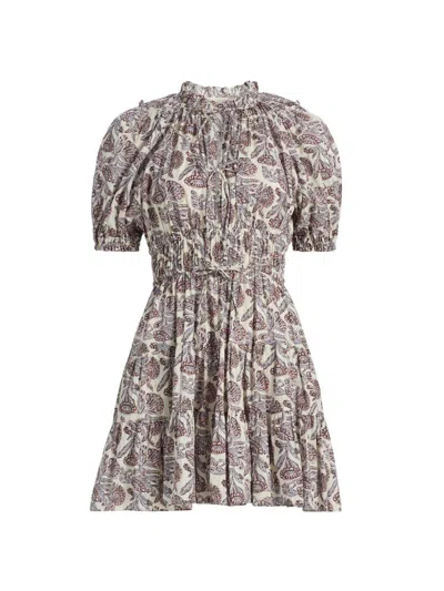 Ulla Johnson Women's Soffia Printed Minidress In Gray