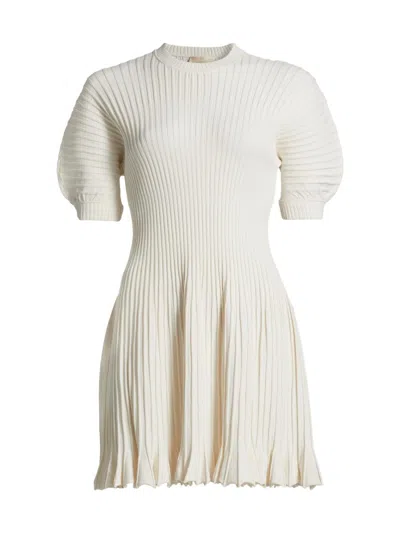 Ulla Johnson Women's Talie Rib-knit Minidress In White