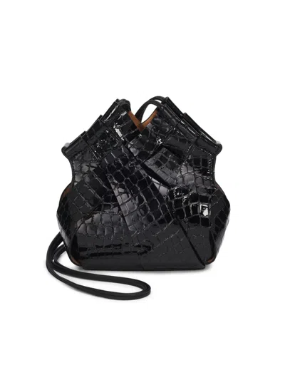 Ulla Johnson Women's The Charlotte Croc-embossed Leather Crossbody Bag In Black