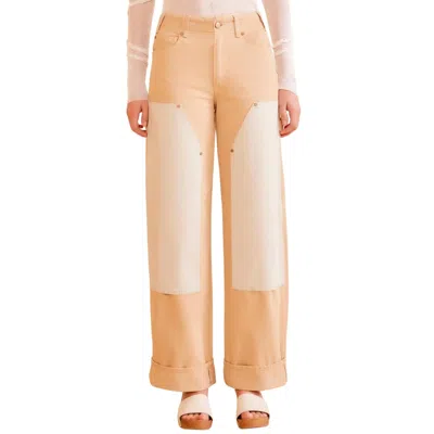 Ulla Johnson Women's The Olympia Jean In Limestone Patchwork In Multi