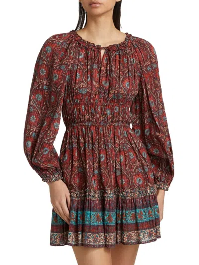 Ulla Johnson Val Printed Cotton-blend Mini Dress In Multi