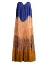 Ulla Johnson Veil Strapless Tiered Silk-satin Gown In Multi
