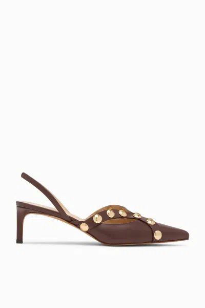 Ulla Johnson Women's Vendome Studded Kitten Heel Sandals In Sequoia In Brown