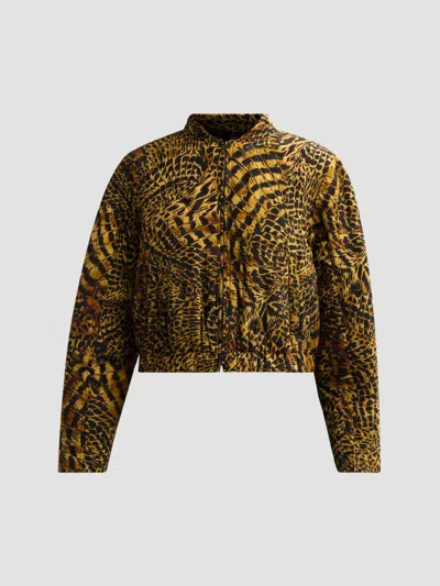 Ulla Johnson Women's Yara Printed Silk Jacket In Wren