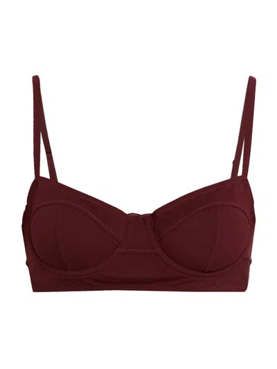 Ulla Johnson Women's Zahara Balconette Bikini Top In Red