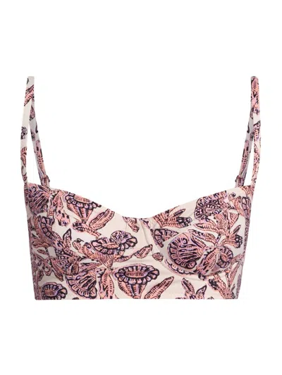 Ulla Johnson Women's Zahara Bikini Top In Gray