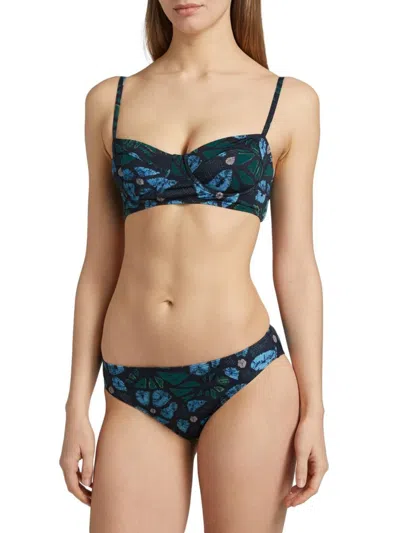 Ulla Johnson Women's Zahara Floral Underwire Bikini Top In Green