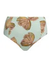 Ulla Johnson Zahara Bikini Bottoms Water Blossoms In Green