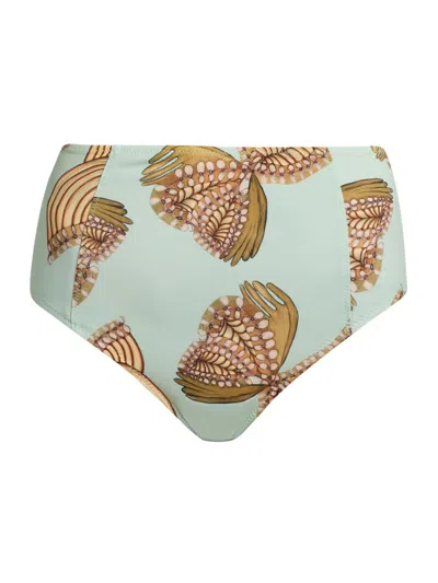 ULLA JOHNSON WOMEN'S ZAHARA HIGH-WAISTED BIKINI BOTTOM