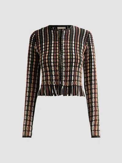 Ulla Johnson Women's Zora Float-stitch Knit Wool-blend Cardigan In Noctis