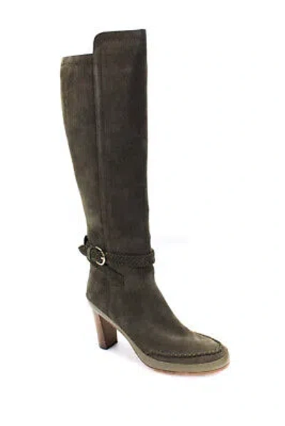 Pre-owned Ulla Johnson Womens Adler Buckle Boots - Beech Suede Size 40