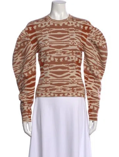 Pre-owned Ulla Johnson Wool Animal Print Sweater In Brown