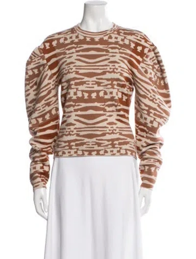 Pre-owned Ulla Johnson Wool Animal Print Sweater In Multi
