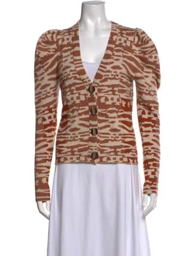 Pre-owned Ulla Johnson Wool Animal Print Sweater In Neutrals