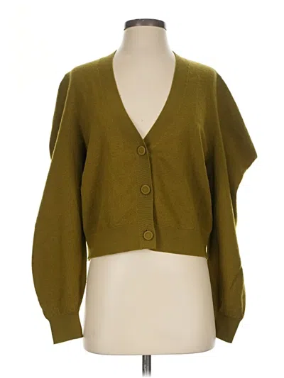 Pre-owned Ulla Johnson Wool Cardigan Sweater In Green