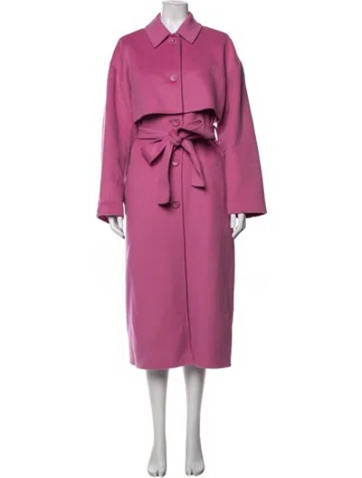 Pre-owned Ulla Johnson Wool Coat In Pink