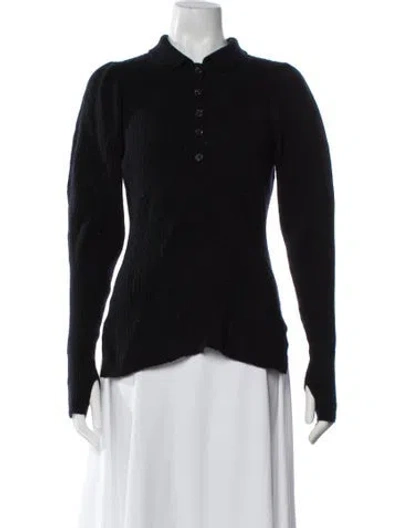 Pre-owned Ulla Johnson Wool Crew Neck Sweater In Black