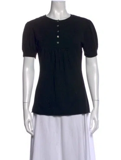 Pre-owned Ulla Johnson Wool Crew Neck Sweater In Black