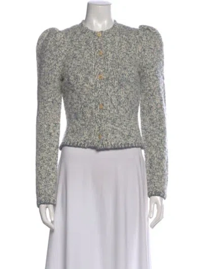 Pre-owned Ulla Johnson Wool Crew Neck Sweater In Blue