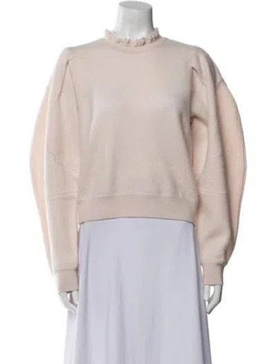 Pre-owned Ulla Johnson Wool Crew Neck Sweater In Neutral