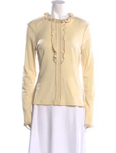 Pre-owned Ulla Johnson Wool Crew Neck Sweater In Neutral