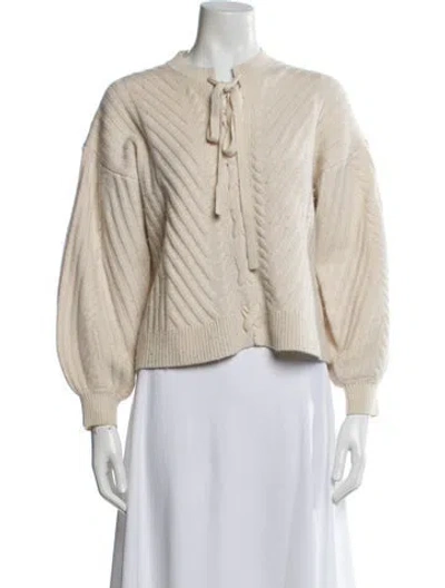 Pre-owned Ulla Johnson Wool Crew Neck Sweater In Neutral