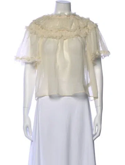 Pre-owned Ulla Johnson Wool Crew Neck Sweater In Neutral