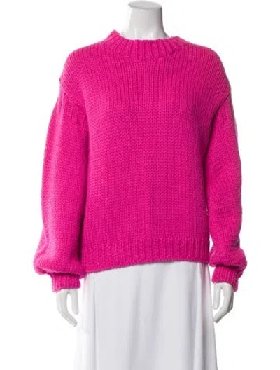 Pre-owned Ulla Johnson Wool Crew Neck Sweater In Pink