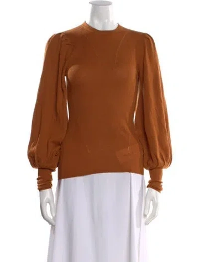 Pre-owned Ulla Johnson Wool Crew Neck Top In Brown