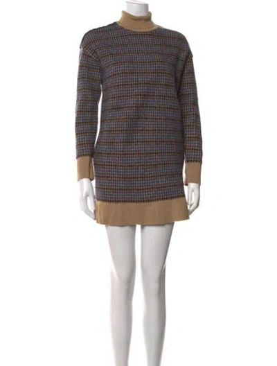 Pre-owned Ulla Johnson Wool Dress In Black/orange