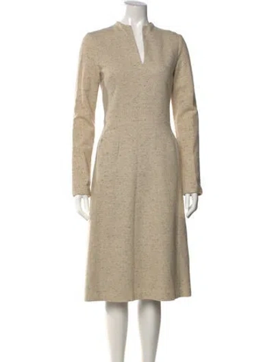 Pre-owned Ulla Johnson Wool Knee-length Dress In Neutral