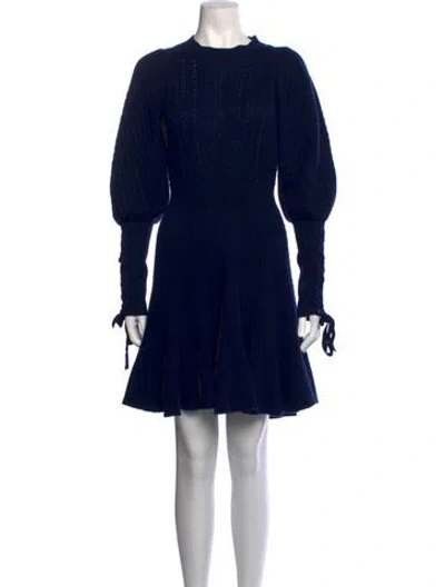 Pre-owned Ulla Johnson Wool Long Dress In Blue