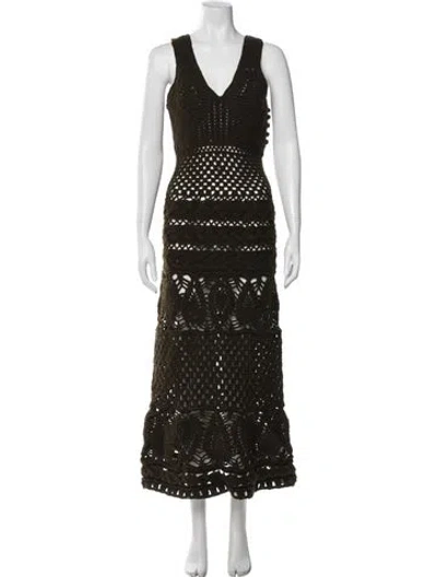 Pre-owned Ulla Johnson Wool Long Dress In Brown