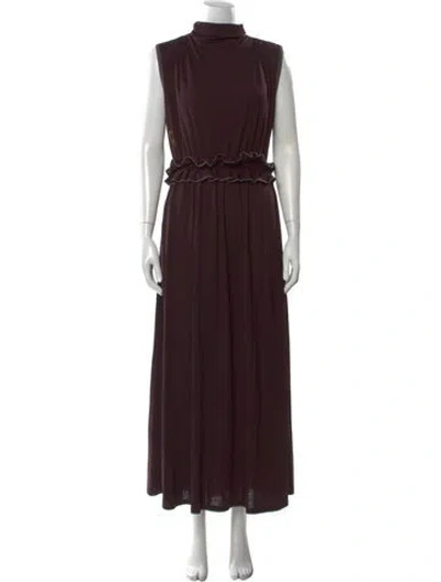 Pre-owned Ulla Johnson Wool Long Dress In Brown