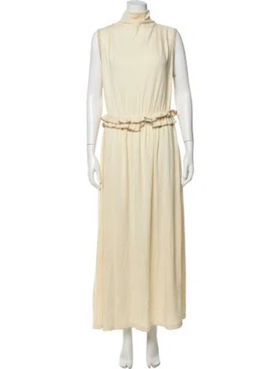 Pre-owned Ulla Johnson Wool Long Dress In Neutral