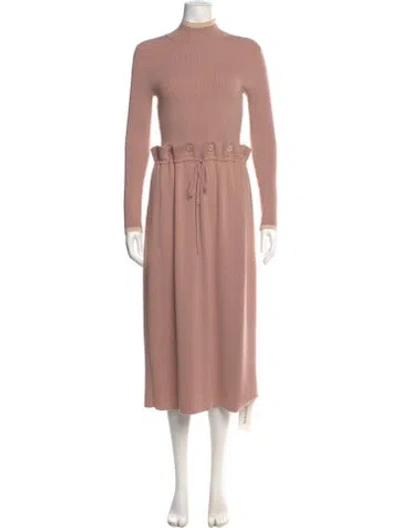 Pre-owned Ulla Johnson Wool Long Dress In Pink