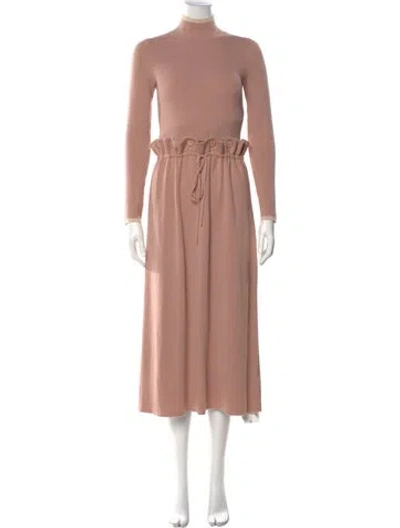 Pre-owned Ulla Johnson Wool Long Dress In Pink