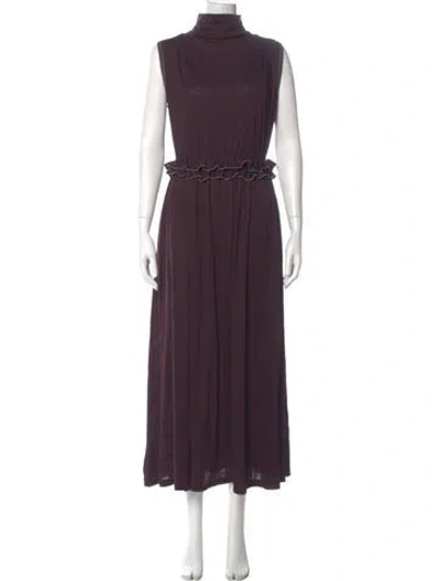 Pre-owned Ulla Johnson Wool Long Dress In Purple