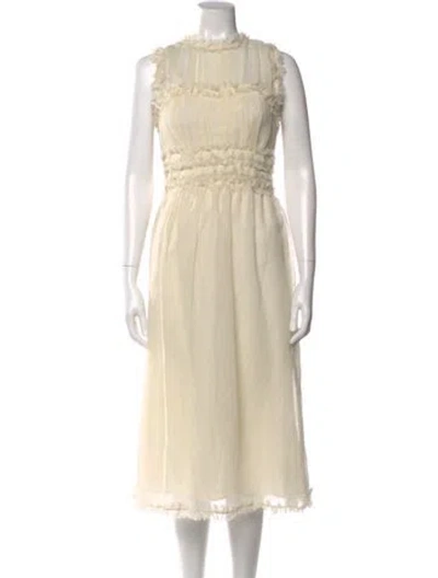 Pre-owned Ulla Johnson Wool Long Dress W/ Tags In Neutrals