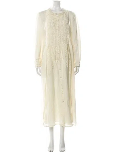 Pre-owned Ulla Johnson Wool Long Dress In Yellow