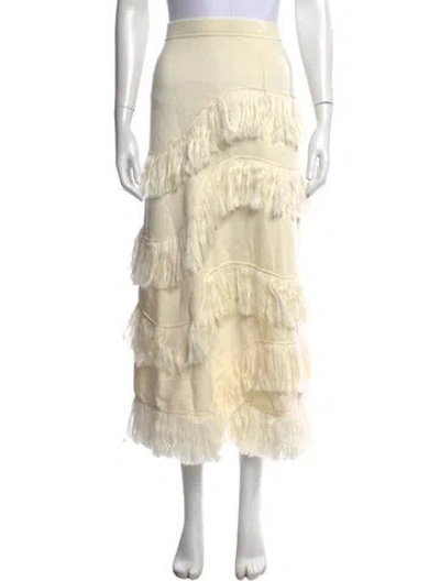 Pre-owned Ulla Johnson Wool Long Skirt W/ Tags In Neutrals