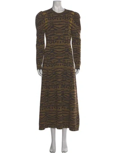 Pre-owned Ulla Johnson Wool Midi Length Dress In Brown