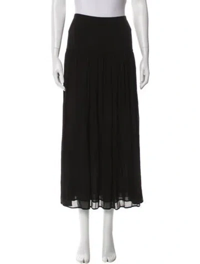 Pre-owned Ulla Johnson Wool Midi Length Skirt In Black