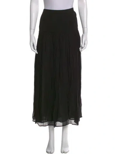 Pre-owned Ulla Johnson Wool Midi Length Skirt In Black