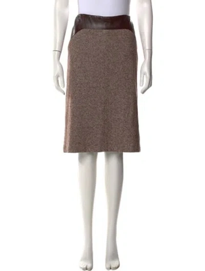 Pre-owned Ulla Johnson Wool Midi Length Skirt In Brown