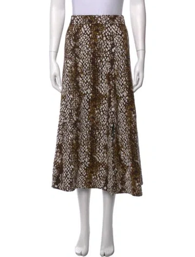 Pre-owned Ulla Johnson Wool Midi Length Skirt In Brown